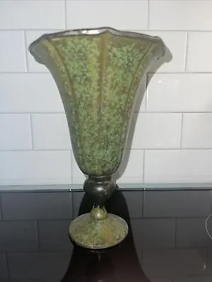 Vintage Green Cast Iron Garden Planter Urn 9” • $71.70