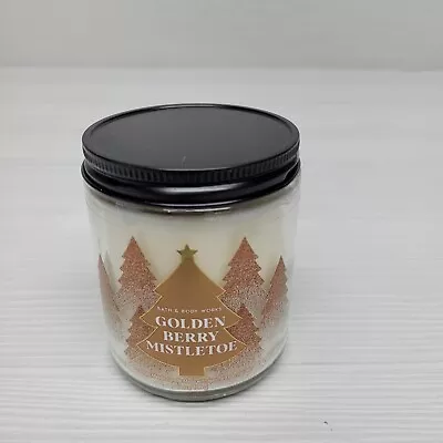 Bath & Body Works Golden Berry Mistletoe Single Wick Candle New • $7.20