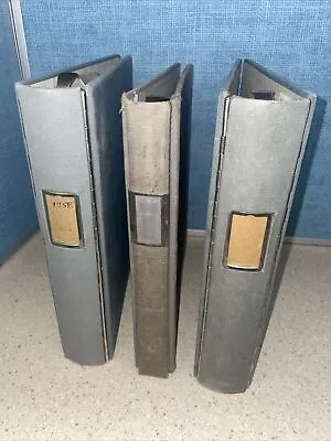 (3) Vintage 3 Ring Binders ~ National Brand Binders ~ Metal Hinged ~ Heavy Duty • $79.99