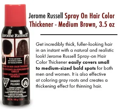 $10.98 • Buy Jerome Russell SPRAY ON Hair Thickener For Thinning Hair  --  FREE SHIPPING