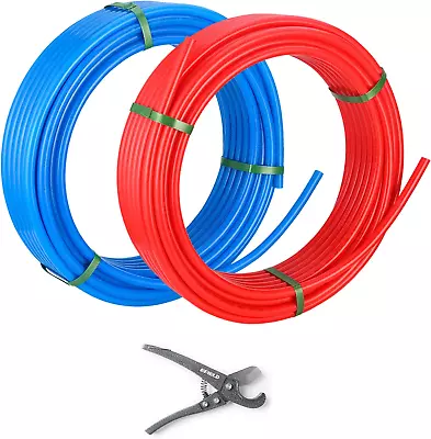 Pex-B Pipe/Tubing 1/2 Inch 2 X100 Ft (200 Ft) Blue & Red Pex Fittings ( • $68.99