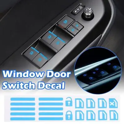 1x Luminous Blue Car Interior Accessories Sticker Auto Door Window Switch Decal  • $3.51
