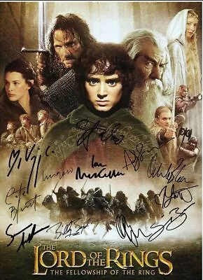Lord Of The Rings Cast Mounted Signed Autograph Presentation.  Inc Free Gift. • £10