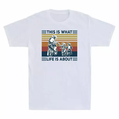 What About This Vintage Dirt T-Shirt Bike Is Cotton Tee's Life Is Son Father And • $29.69