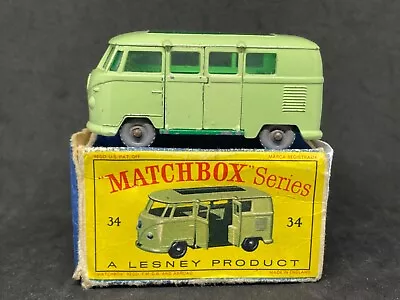 Matchbox Lesney 34 B2 Volkswagen Camper GPW W Type D1  Box • $165