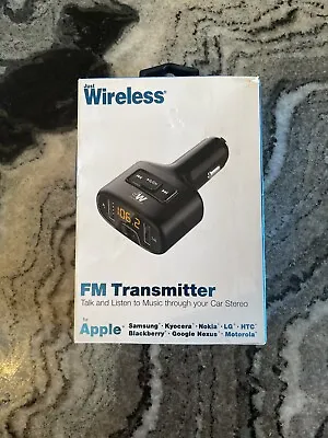 Just Wireless FM Transmitter & USB Port Car Charger - Black • $5.88