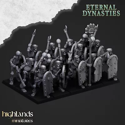 10 Ancient Skeletons With Hand Weapons - Highlands Miniatures 28mm • $17