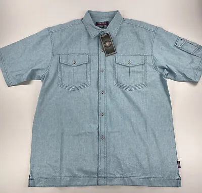Veezo Mens Button Up Shirt Sky Blue 3XL • $21.99