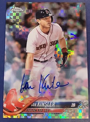 Ian KINSLER🔥2018 Topps Chrome Update Prism Refractor AUTO #HMT44 30/125 Red Sox • $29.99