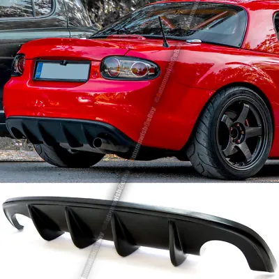 Fit 09-15 Miata MX-5 NC2 NC3 Unpainted PP Plastic Rear Bumper Diffuser Lip • $64.99