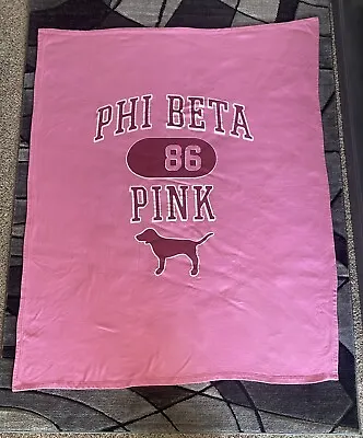 $90 • Buy Victoria’s Secret Pink PHI BETA Stadium Blanket Vintage