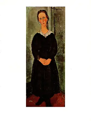 1970 Vintage MODIGLIANI  THE YOUNG SERVANT GIRL  Full COLOR Offset Lithograph • $7.20