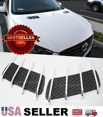 Tape On Bonnet Hood Engine Vent Grille Grill Louvered Scoop Cover Kit For Ford • $14.97