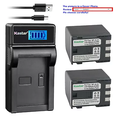 Kastar Battery LCD Charger For Canon BP-2L24 2L12 & Canon VIXIA HV40 VIXIA HV30 • $42.99