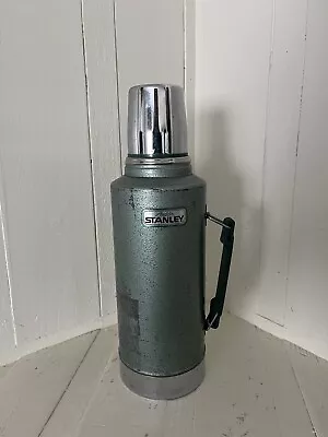 Vintage STANLEY Aladdin A945DH Half Gallon Thermos - Complete - Green Steel • $25