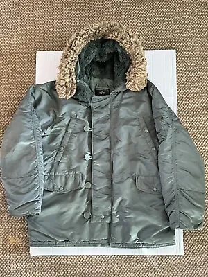 Alpha Industries N-3B Cold Weather Parka Coat - Sage Green - Size Extra Large XL • $94.99