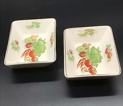 Vtg Norsk Flint Egersund Norway Porcelain Serving Dishes Vegetable Design 1950s • £18.27