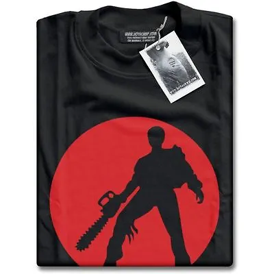 NEW Evil Dead Ash With Chainsaw Mens Black Texas Massacre Premium T-Shirt Top • £13.99