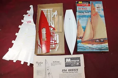 Vintage 1956 Monogram Sea Breeze Model Racing Yacht Plastic Kit 1/22 Scale  • $49.95