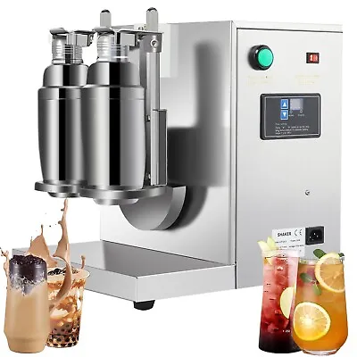 TECSPACE Commercial 110V 120W 400r/min Silver Double-Cup Milk Tea Shaker Machine • $280.99