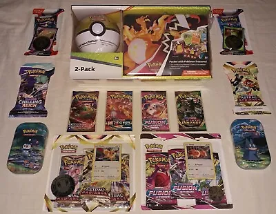 Pokemon Collectors Chest & Pokeball Combo Lot + Mini Tins Promo Packs Plus More • $248.04