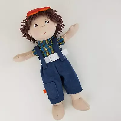 Haba Graham Boy Doll Soft Cloth Brown Hair Brown Eyes Hat Overalls No Shoes 12  • $9.95