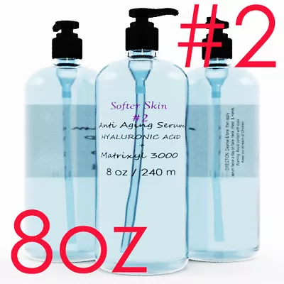 #2 8 Oz Matrixyl 3000 With Pure HYALURONIC ACID SERUM Anti-Aging Peptide Facial • $25.99