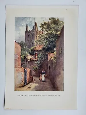 Old Vintage Colour Print Beautiful Homeland 1920s Gwynne Street Nells Birthplace • £7