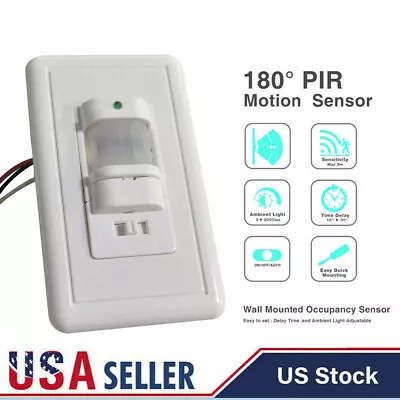 IR Sensors Switch NEW In-Wall Motion Sensor Light Switch PIR Occupancy Sensor Si • $13.99