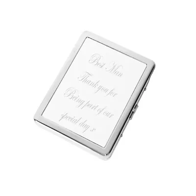 £7.99 • Buy Personalised Engraved Cigarette Case Tin Box Wedding Gift Birthday Any Message