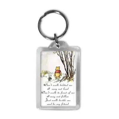 Winnie The Pooh Keyring Quote Don't Walk Behind Me Unique Handmade Print Gift • £3.99