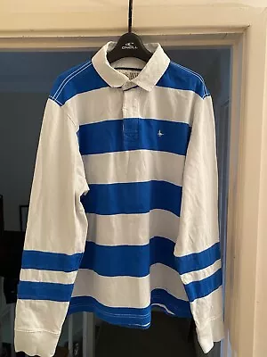 Mens Xl Rugby Jack Wills Top Long Sleeve Polo Jumper Sweater Blue White Stripes  • £25
