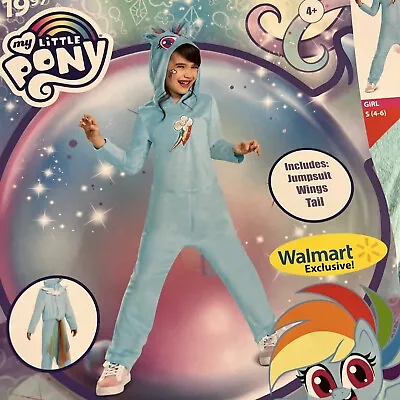 My Little Pony Rainbow Dash Jumpsuit Costume With Wings & Tail Size Small 4-6 • $18.50