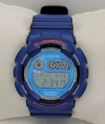 Mens Vintage Casio G-Shock Crazy Colors Blue Digital Watch 120 GD-120TS K9 • $64.99