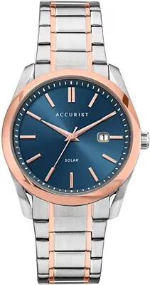 £58.99 • Buy Accurist Mens Solar Powered Watch With Two Tone Bracelet 7416
