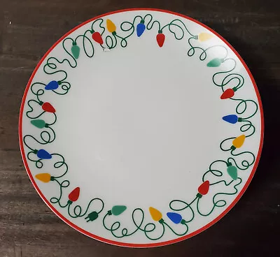 Vintage AVON Christmas Lights Dessert Snack Plates 7” Lot Of 4 Xmas HOliday • $17