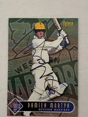 $15 • Buy 1996/97 Futera Cricket Card - Damien Martyn (WA) - Hand Signed Autograph