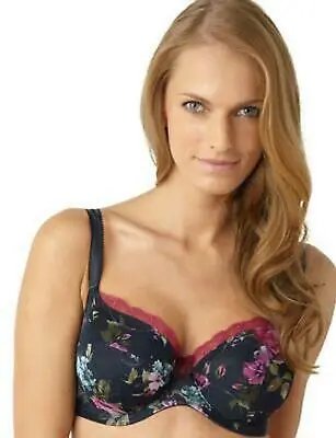 Panache Lingerie Fern Underwired Balconette Superbra Bra Floral Print  6291 • £11.99