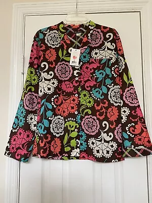 NWT Vera Bradley Lola Pj Top Blouse Small New Pajama Lounge Button Front Flaw • $13.50
