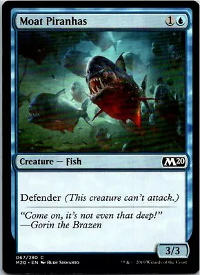 Moat Piranhas Magic The Gathering 2020 Core Card Mint X1  • $0.99