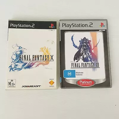 Final Fantasy X + XII PlayStation 2 PS2 - Complete With Manuals - Games Bundle • $22