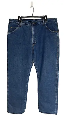 Wrangler Fleece Lined Jeans Mens 40x30 Blue Rugged Wear Blue Denim Straight VF • $18.89