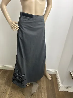 Maharishi New Sunwrap Skirt Size Uk 12 Bnwts Embroidered Women’s MHI  Grey • £37.60