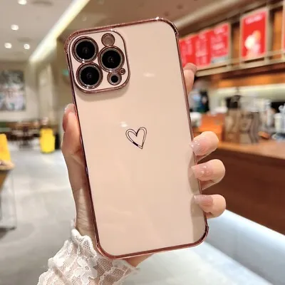 $7.88 • Buy Cute Heart Shockproof Case For IPhone 13 12 11 Pro Max XR 8 7 PLUS SE X XS MAX