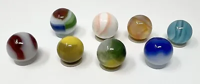 8 Vintage Peltier Akro Vitro Marble King Master  Alley Jabo Marbles • $6