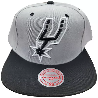 Men's Mitchell & Ness Gray/Black NBA San Antonio Spurs XL Pop Team Snapback - • $24.95