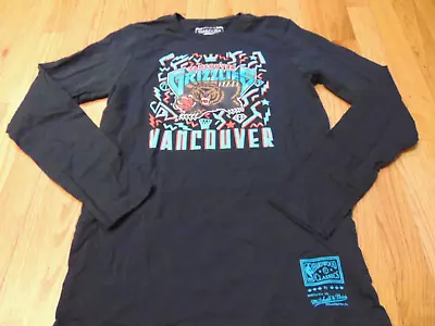 Mitchell & Ness Nba Vancouver Grizzlies Long Sleeve Black T-shirt Size Youth Xl • $12.08