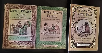 Lot Of  3 Little Bear Books By Else Homelund Minarik & Maurice Sendak HC  • $15