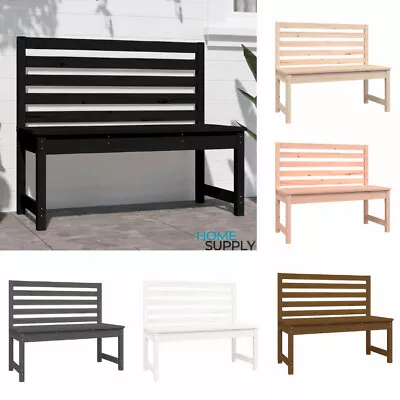 Outdoor Garden Patio Wooden Pine Wood 2 Seater Bench Seat Chair Furniture Chairs • £91.99