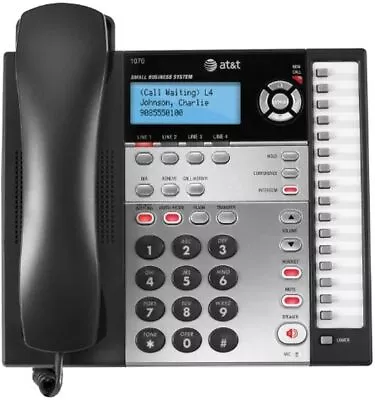 AT&T 1070 4 Line Corded Business Desk/Wall Phone W/ Caller ID Expandable Etc.. • $399.99